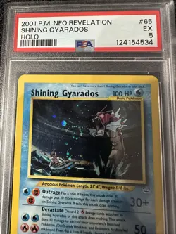 2001 POKEMON NEO REVELATION SHINING GYARDOS HOLO PSA 5 SWIRL 🌀 - Image 3