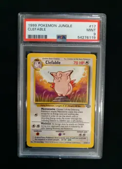 Graded PSA 9 1999 Pokemon Jungle - Clefable - #17 MINT - Image 1