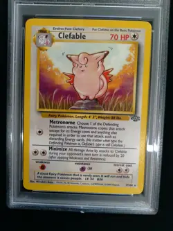 Graded PSA 9 1999 Pokemon Jungle - Clefable - #17 MINT - Image 2