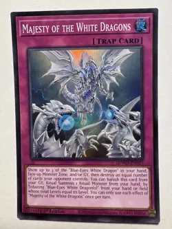 Yugioh Majesty of the White Dragons SDWD-EN027 Super Rare 1st Edition - Image 1