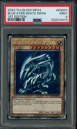 2024 Yu-Gi-Oh! MP24 #EN001 Blue Eyes White Dragon 1st Edition PSA 9 MINT - Image 1