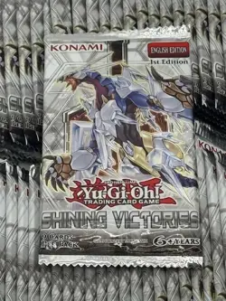 1996 KONAMI Yu-Gi-Oh! Shining Victories Booster Packs SEALED. LOT OF 100 - Image 1