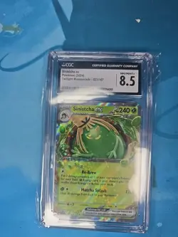 Pokemon TCG Sinistcha EX Twilight Masquerade Holo Card 023/167 CGC 8.5 - Image 1