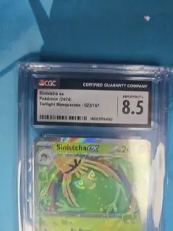 Pokemon TCG Sinistcha EX Twilight Masquerade Holo Card 023/167 CGC 8.5 - Image 2