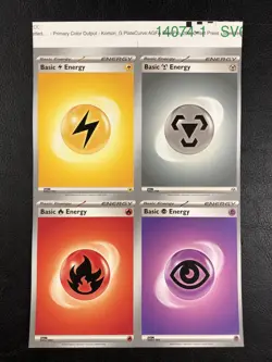 Pokemon TCG - Scarlet & Violet - Uncut Sheet Piece - 4 Card Energy - w/Toploader - Image 1