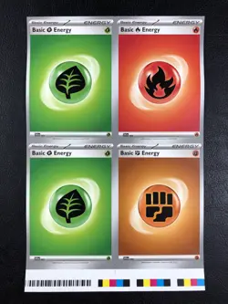 Pokemon TCG - Scarlet & Violet - Uncut Sheet Piece - 4 Card Energy - w/Toploader - Image 1