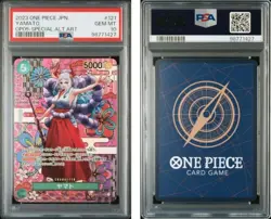 2023 JAPANESE ONE PIECE CARD YAMATO OP05-SPECIAL ALT. ART PSA 10 BANDAI NAMCO - Image 3
