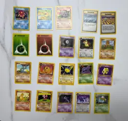 Lot of 20 Pokemon Cards Base Set including Hypno 23/62 - Image 1
