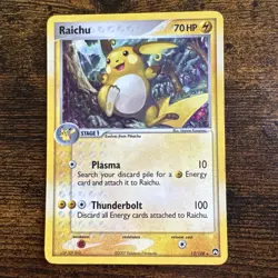 Raichu 12/108 EX Power Keepers Pokemon Card Holo Rare Lightly Played LP - Image 1