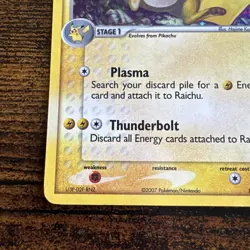Raichu 12/108 EX Power Keepers Pokemon Card Holo Rare Lightly Played LP - Image 5