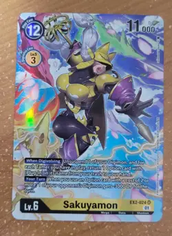 Digimon TCG EX2-024 SR Sakuyamon (Alternate Art) Card (Near Mint) - Image 1