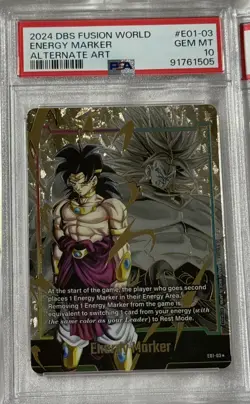 PSA 10 Dragon Ball Super Card Game Broly Energy Marker - Image 1