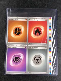 Pokemon TCG - Scarlet & Violet - Uncut Sheet Piece - 4 Card Energy - w/Toploader - Image 3