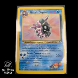 Pokemon Misty's Cloyster Unlimited Edition Regular Card 029/132 Gym Heroes - Image 1