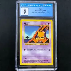 1999 Pokemon Base Set SHADOWLESS 🔥 ABRA 🔥 #43 CGC 9 Mint Card c131 - Image 1