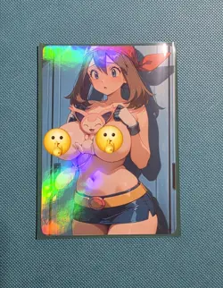 Waifu Card - Pokemon May Goddess ACG Custom DIY Fan Art Card - Image 1