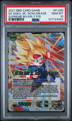 SS Son Goku Jr Scion of the Lineage GOLD STAMPED Dragon Ball Super Card PSA 10 - Image 1