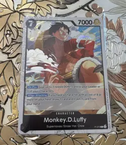 One Piece Card P-075 P Monkey D. Luffy Foil The Best Vol.2 English AUC - Image 1