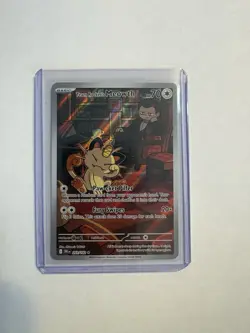 Pokemon TCG Team Rockets Meowth Card 203/182 Destined Rivals Set - Image 1