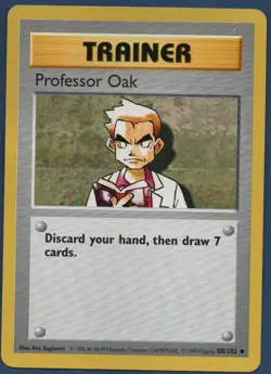 Pokemon Card - Professor Oak - 88/102 Base Set Shadowless - Read Below - Image 1