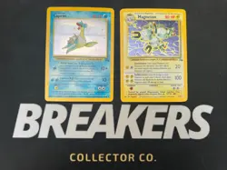 1999 Fossil Vintage Pokemon 2 Card Lot: Holo Lapras 10/62 & Holo Magneton 11/62 - Image 1