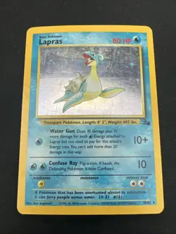 1999 Fossil Vintage Pokemon 2 Card Lot: Holo Lapras 10/62 & Holo Magneton 11/62 - Image 2