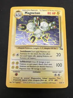 1999 Fossil Vintage Pokemon 2 Card Lot: Holo Lapras 10/62 & Holo Magneton 11/62 - Image 4