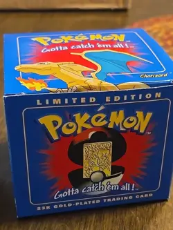 Limited Edition 23k Gold-Plated Pokemon Trading Card from Burger King Charizard - Image 4