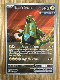 Iron Thorns SVP098 Black Star Promo Holo Illustration Rare Pokemon Card 2024 NM - Image 1