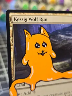 Kessig Wolf Run - Modern Horizons 3 MTG *Altered Hand Painted * Silly art orange - Image 2