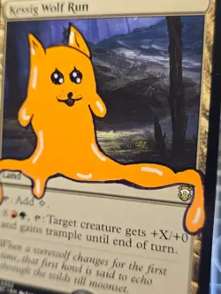 Kessig Wolf Run - Modern Horizons 3 MTG *Altered Hand Painted * Silly art orange - Image 3