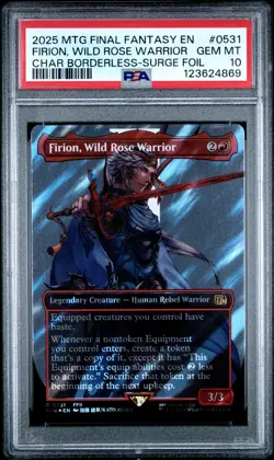 4869 Firion Wild Rose Warrior 2025 MTG Final Fantasy #0531 Surge Foil PSA 10 - Image 1