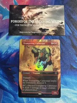 Trumpeting Carnosaur Borderless Foil Lost Caverns of Ixalan - Image 1