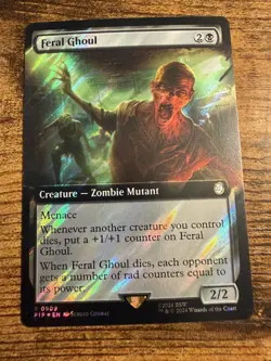 MTG Magic The Gathering Feral Ghoul Extended Art SURGE FOIL Tough Pull! - Image 1