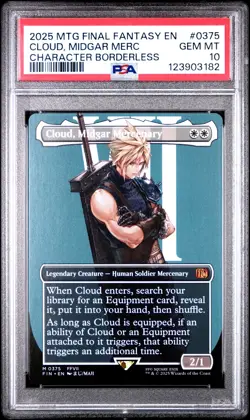 3182 Cloud Midgar Mercenary 2025 MTG Final Fantasy #0375 PSA 10 - Image 1