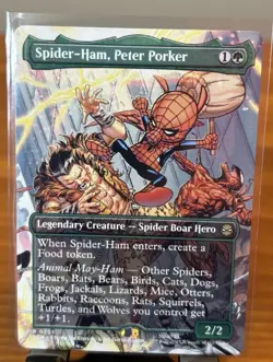 Spider-Ham, Peter Porker (Borderless) R0201 Non Foil Spider-Man Magic MTG - Image 1