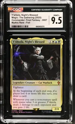 Y'SHTOLA, NIGHT'S BLESSED Final Fantasy Foil Mythic FFIV CGC 9.5 MTG - Image 1