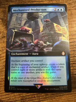 MTG Magic The Gathering Mechanized Production Extended Art FOIL Mythic Rare Find - Image 1