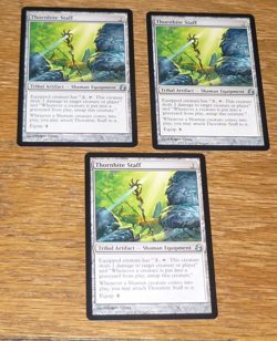 X3 MTG Thornbite Staff Morningtide Magic the Gathering - Image 1