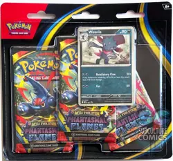 Pokemon TCG Phantasmal Flame 3-Pack Blister Pack Factory Sealed New ME02 - Image 1