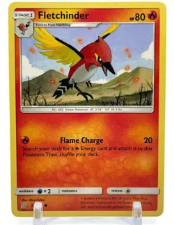Pokemon Sun & Moon UNIFIED MINDS 31/236 Fletchinder 4X Mint/NM Common 4 TCG X4 - Image 2