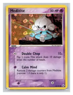 Pokemon TCG Meditite - 65/101 Hidden Legends Reverse Holo DMG - Image 1