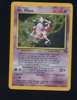 Pokemon Jungle 1999 Mr. Mime #6/64 Holo Rare - Image 1