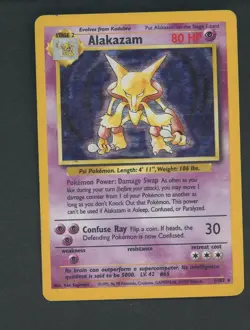1999 Pokemon Base Set Holo #1/102 Alakazam Holo - Image 1