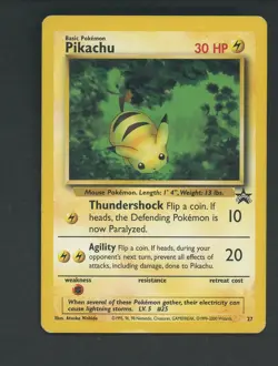 Pokemon Pikachu 27 WOTC Promos Black Star Promo Pokemon Card Vintage - Image 1