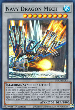 Navy Dragon Mech x3 Super Rare DIFO-EN082 Dimension Force Yugioh - Image 1