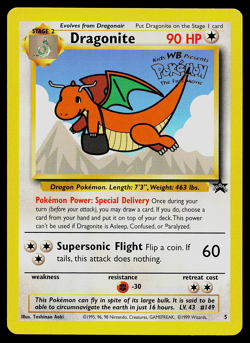 Pokemon Card - Dragonite #5 Black Star Promo WoTC WB Movie LP - Image 1