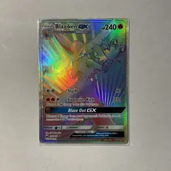 Blaziken GX 170/168 M/NM Celestial Storm Pokemon Card Secret Rainbow Rare - Image 1