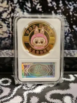 Labubu Gold Plated Collectible Coin Card Gift Set Souvenir In Case - Image 3