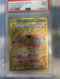 Pokemon TCG Charizard EX Obsidian Flames Holo Hyper Rare Card PSA 9 - Image 1